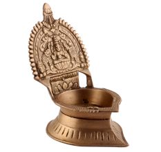 Indian Handmade Unique Ashtadhatu Oil Lamp Goddess Laxmi Diya